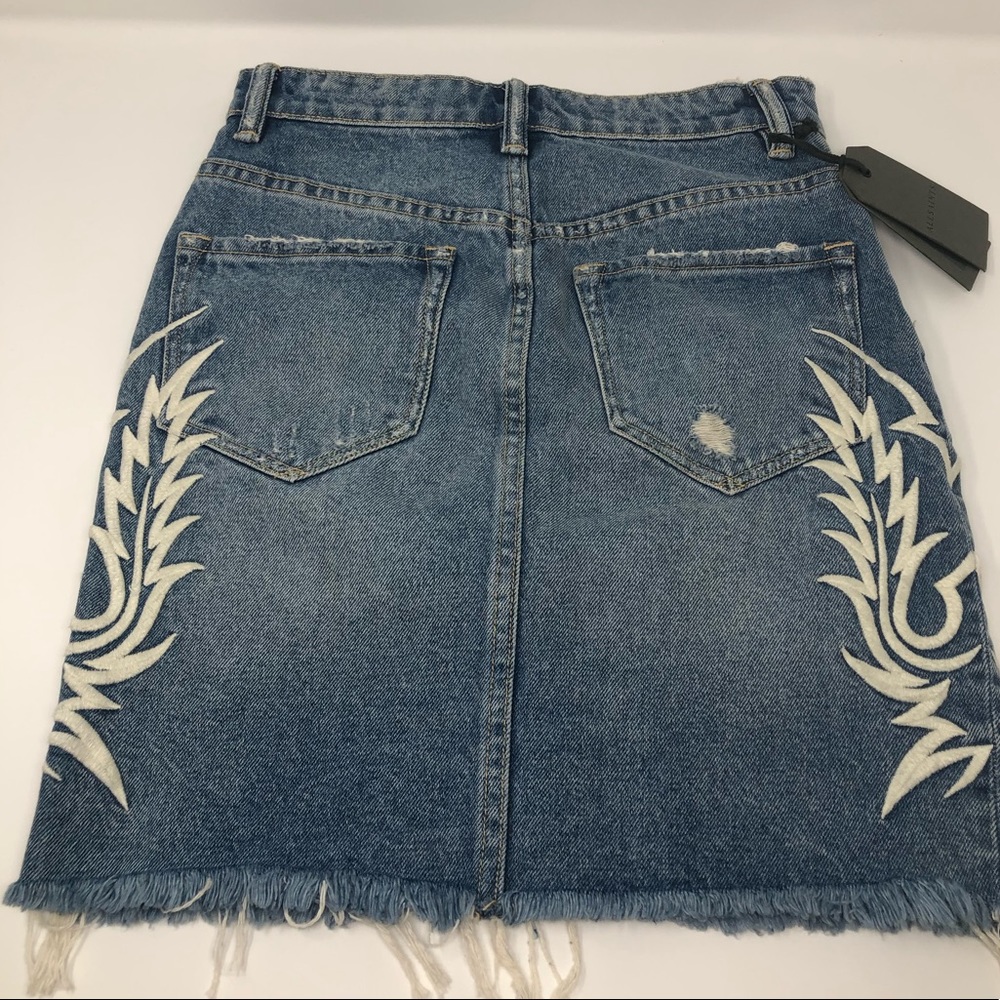 ALL SAINTS Philly Denim Skirt in Indigo Blue Size 2 - Picture 7 of 8